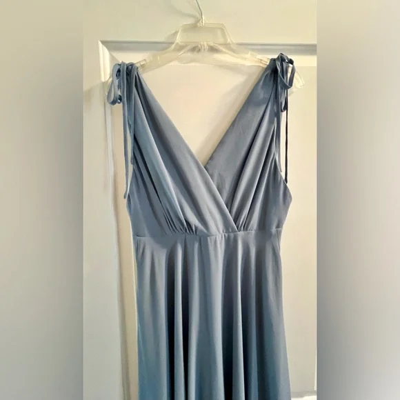 Lulus Dusty Blue Sleeveless Formal Maxi Dress - Picture 5 of 6
